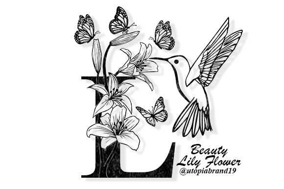 Beauty Lily Flower Font Beauty Lily Flower Font