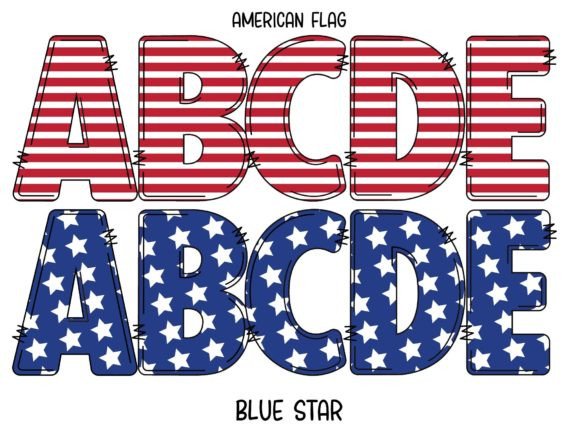 American Flag Font preview 2