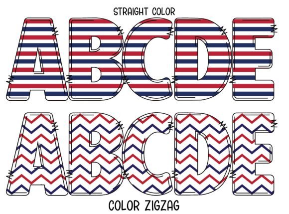 American Flag Font preview 3