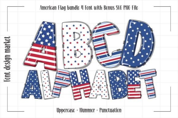 American Flag Font