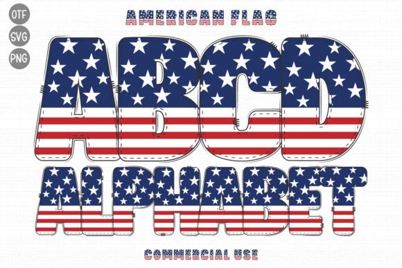 American Flag Font