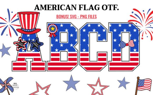 American Flag Font