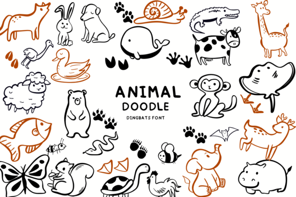 Animal Doodle Font Animal Doodle Font