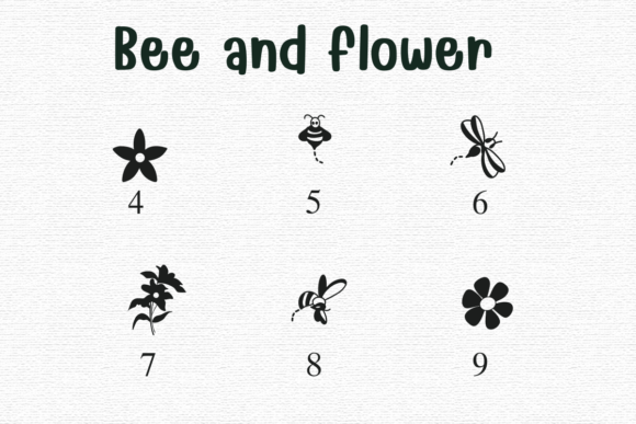 Bee and Flower Font preview 4