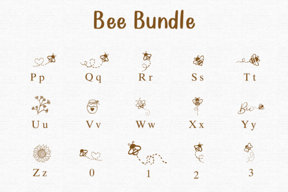 Bee Bundle Font preview 3