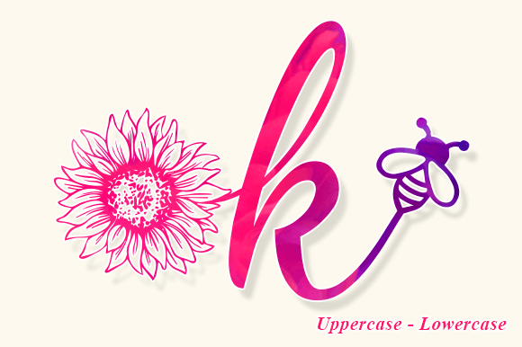 Bee Kind Monogram Font preview 3