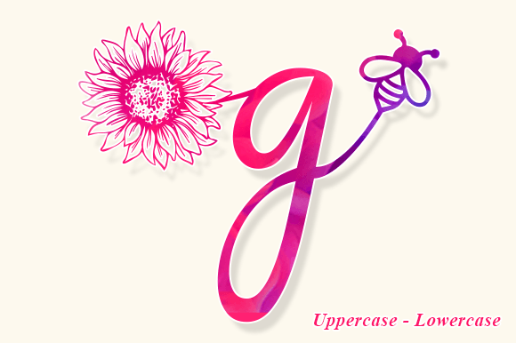Bee Kind Monogram Font preview 4