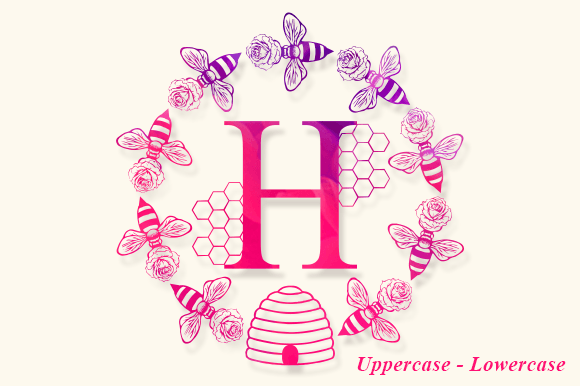 Bee Monogram Font preview 3