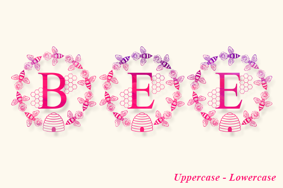 Bee Monogram Font preview 4