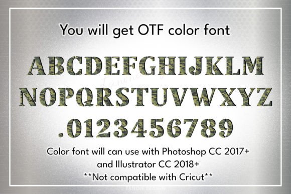 Army Camouflage Font preview 2