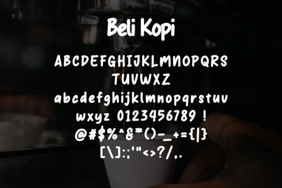 Beli Kopi Font preview 2