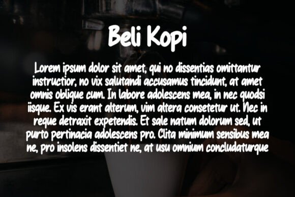Beli Kopi Font preview 3