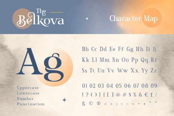 Belkova Font preview 2