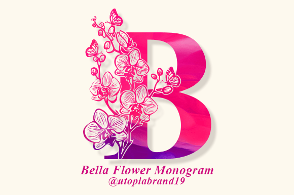 Bella Flower Monogram Font