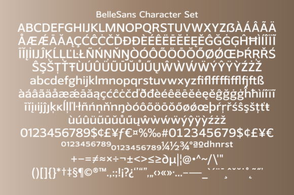Belle Sans Regular and Oblique Font preview 4