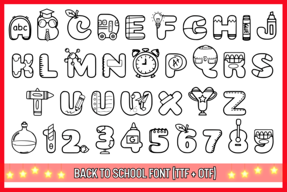 Back to School Font preview 2
