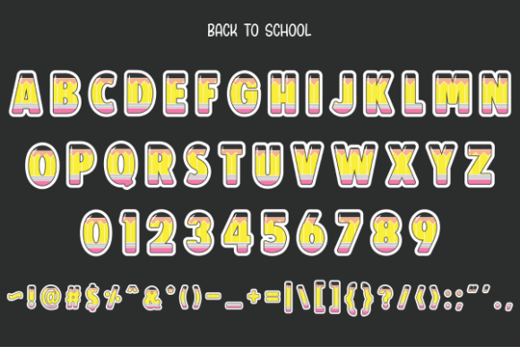 Back to School Font preview 3