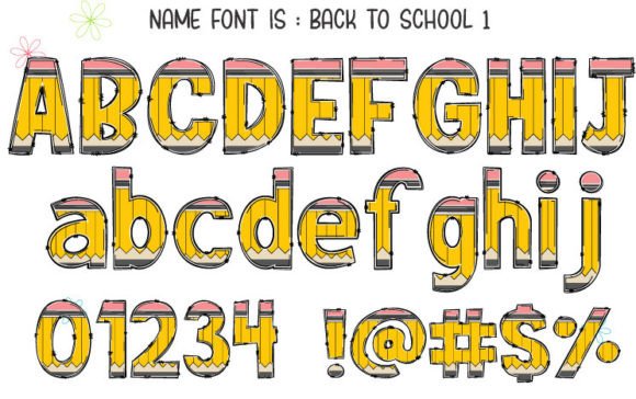 Back to School Font preview 2