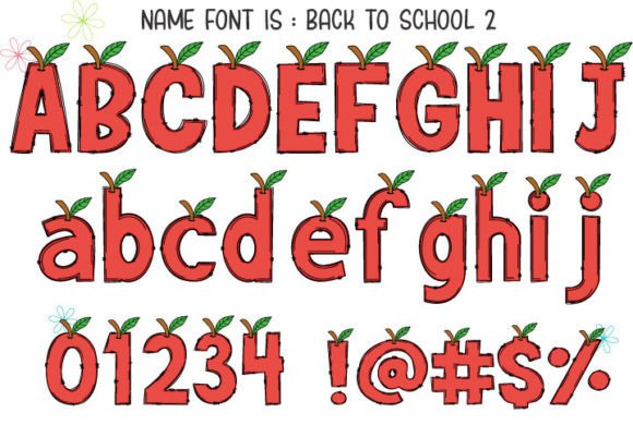 Back to School Font preview 3
