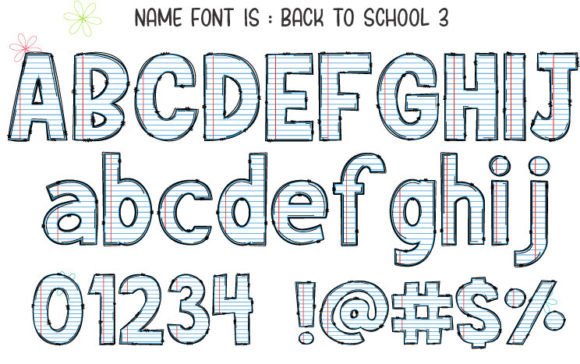 Back to School Font preview 4