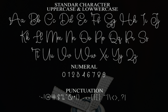 Background Handmade Font preview 3