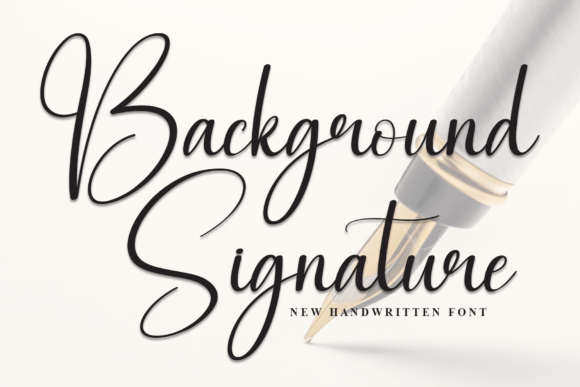 Background Signature Font