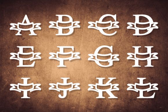 Banner Monogram Font preview 2