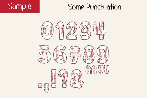 Baseball Alphabet Font preview 4