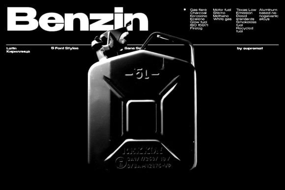 Benzin Font preview 2