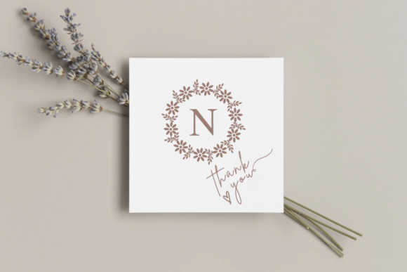 Beautiful Flower Monogram Font preview 2