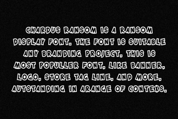 Chardus Ransom Font preview 4