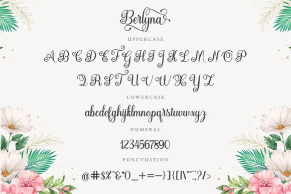 Berlyna Font preview 4