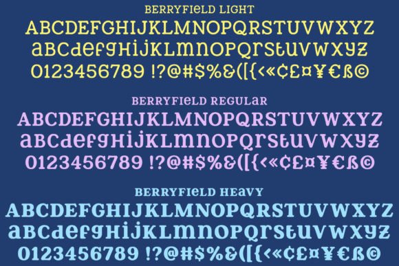 Berryfield Font preview 2