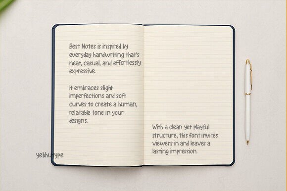 Best Notes Font preview 2