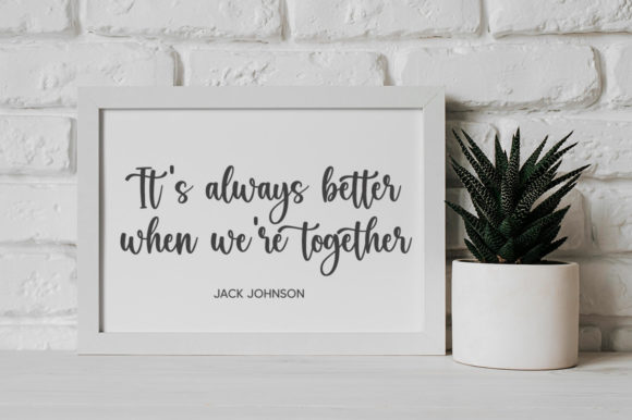 Better Together Font preview 3