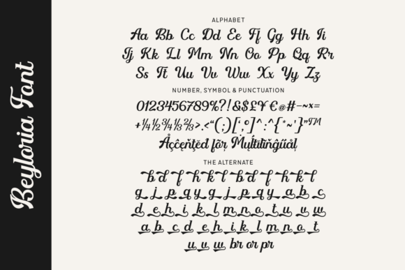 Beyloria Font preview 2