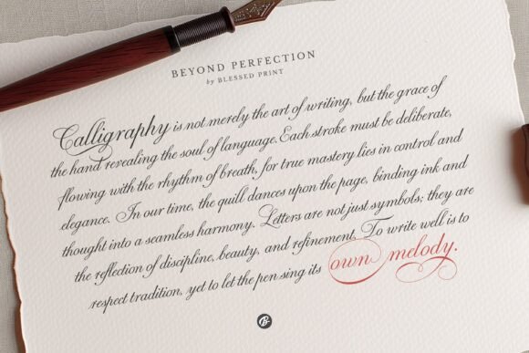 Beyond Perfection Font preview 3