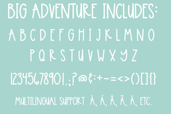 Big Adventure Font preview 2