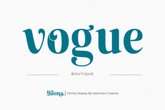 Bilona Font preview 3