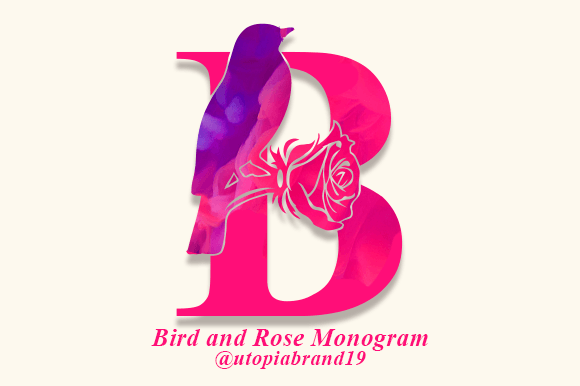 Bird and Rose Monogram Font