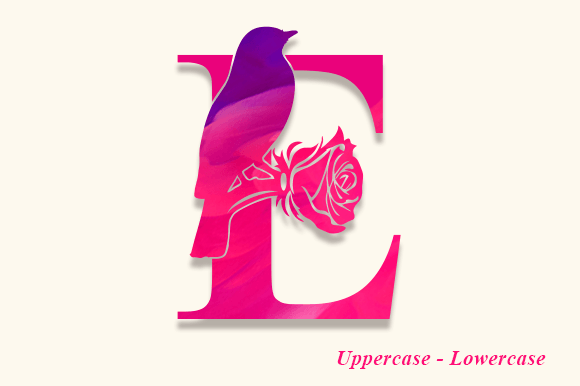 Bird and Rose Monogram Font preview 2