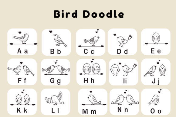 Bird Doodle Font preview 2