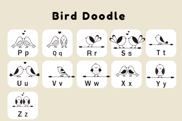 Bird Doodle Font preview 3