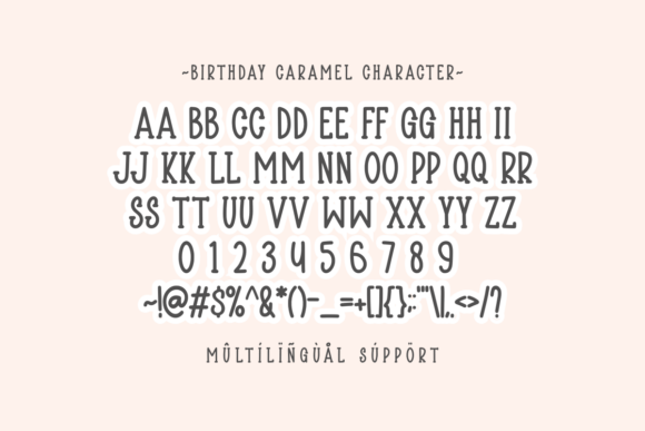 Birthday Caramel Font preview 3