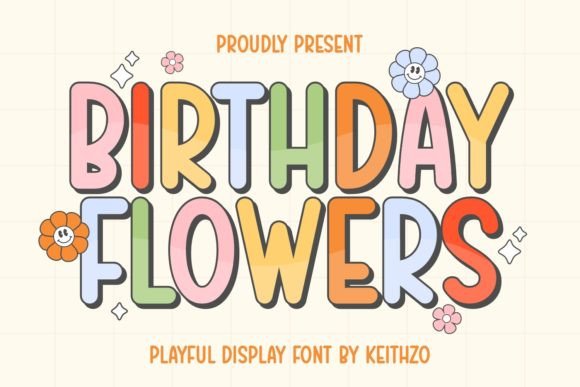 Birthday Flowers Font Birthday Flowers Font