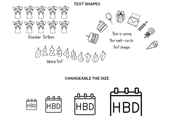 Birthday Girl Doodle Font preview 4