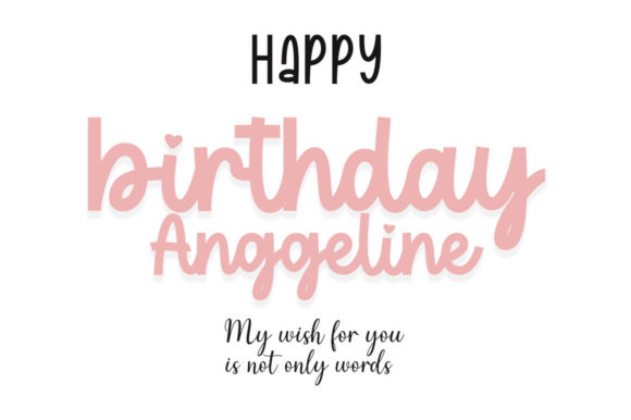 Birthday Lovely Lilia Font preview 2