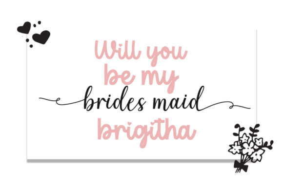 Birthday Lovely Lilia Font preview 4