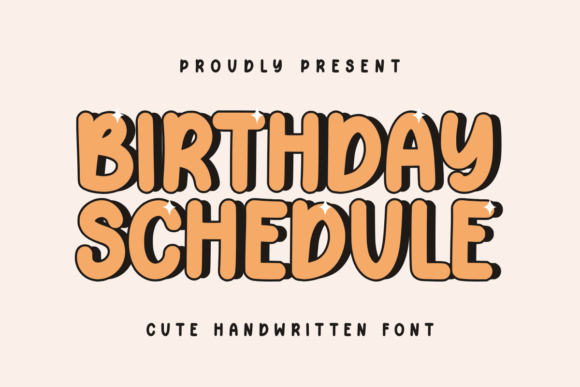 Birthday Schedule Font