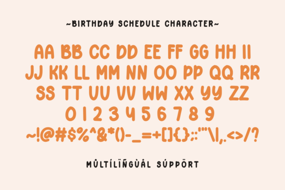 Birthday Schedule Font preview 3